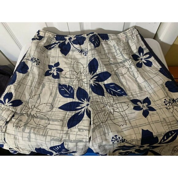 Burnside Men's Sz L Board Swim Shorts‎ MultiColor Blue White Missing drawstring - Picture 5 of 9